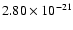 $2.80\times 10^{-21}$