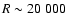 $R \sim 20~000$