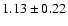 $1.13 \pm 0.22$