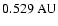 $ 0.529~ {\rm AU}$