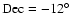 $\rm Dec=-12^{\circ}$
