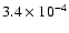 $3.4\times10^{-4}$
