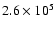 $2.6 \times 10^{5}$
