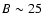$B\sim25$