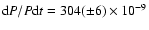 ${\rm d}P/P{\rm d}t=304(\pm6)\times 10^{-9}$