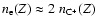 $n_{\rm e}(Z)\approx 2~ n_{\rm C^+}(Z)$