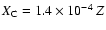 ${X}_{\rm C}= 1.4\times10^{-4}~Z$