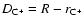 $D_{\rm C^+}=R-r_{\rm C^+}$