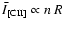 $\bar I_{\rm [CII]}\propto n~R$