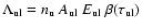 $\Lambda_{\rm ul}=n_{\rm u}~ A_{\rm ul}~ E_{\rm ul}~ \beta(\tau_{\rm ul})$