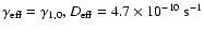 $\gamma_{\rm eff}=\gamma_{1,0}, D_{\rm eff}=4.7\times
10^{-10}~{\rm s}^{-1}$
