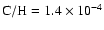 ${\rm C/H}=1.4\times 10^{-4}$