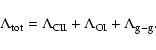 \begin{displaymath}\Lambda_{\rm tot}=\Lambda_{\rm CII}+\Lambda_{\rm
OI}+\Lambda_{\rm g-g}.
\end{displaymath}