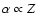 $\alpha \propto Z$