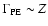 $\Gamma_{\rm PE}\sim Z$