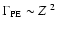 $\Gamma_{\rm PE}\sim Z^{~2}$