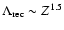 $\Lambda_{\rm rec}\sim Z^{1.5}$
