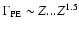 $\Gamma_{\rm PE}\sim Z...Z^{1.5}$