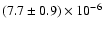 $(7.7\pm0.9) \times 10^{-6}$