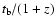$t_{\rm b}/(1+z)$