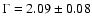 $\Gamma = 2.09 \pm
0.08$