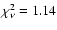 $\chi^2_\nu = 1.14$
