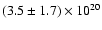 $(3.5 \pm 1.7) \times 10^{20}$