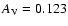 $A_{\rm V} = 0.123$