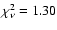 $\chi^2_\nu = 1.30$