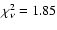 $\chi^2_\nu = 1.85$