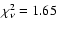 $\chi^2_\nu = 1.65$
