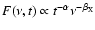 $F(\nu ,t)\propto t^{-\alpha }\nu ^{-\beta _{\rm X}}$