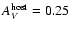 $A_V^{\rm host}=0.25$