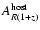 $A_{R(1+z)}^{\rm host}$