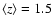 $\langle z \rangle =1.5$