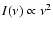 $I(\nu ) \propto \nu ^2$