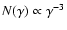 $N(\gamma)\propto \gamma^{-3}$