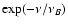 $\exp(-\nu/\nu_B)$