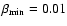 $\beta_{\rm min}=0.01$
