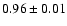 $0.96\pm0.01$