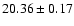 $20.36\pm0.17$