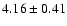 $4.16\pm0.41$