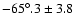 $-65^\circ.3\pm3.8$