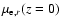$\mu_{{\rm e},r}(z=0)$
