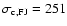 $\sigma_{\rm c,FJ} = 251$