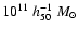 $10^{11}~h^{-1}_{50}~M_\odot$