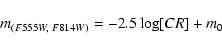 \begin{displaymath}m_{(F555W,\;F814W)} = -2.5 \log[CR] + m_{0}
\end{displaymath}