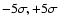 $-5\sigma ,+5\sigma $