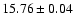 $15.76\pm 0.04$
