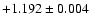 $+1.192 \pm 0.004$